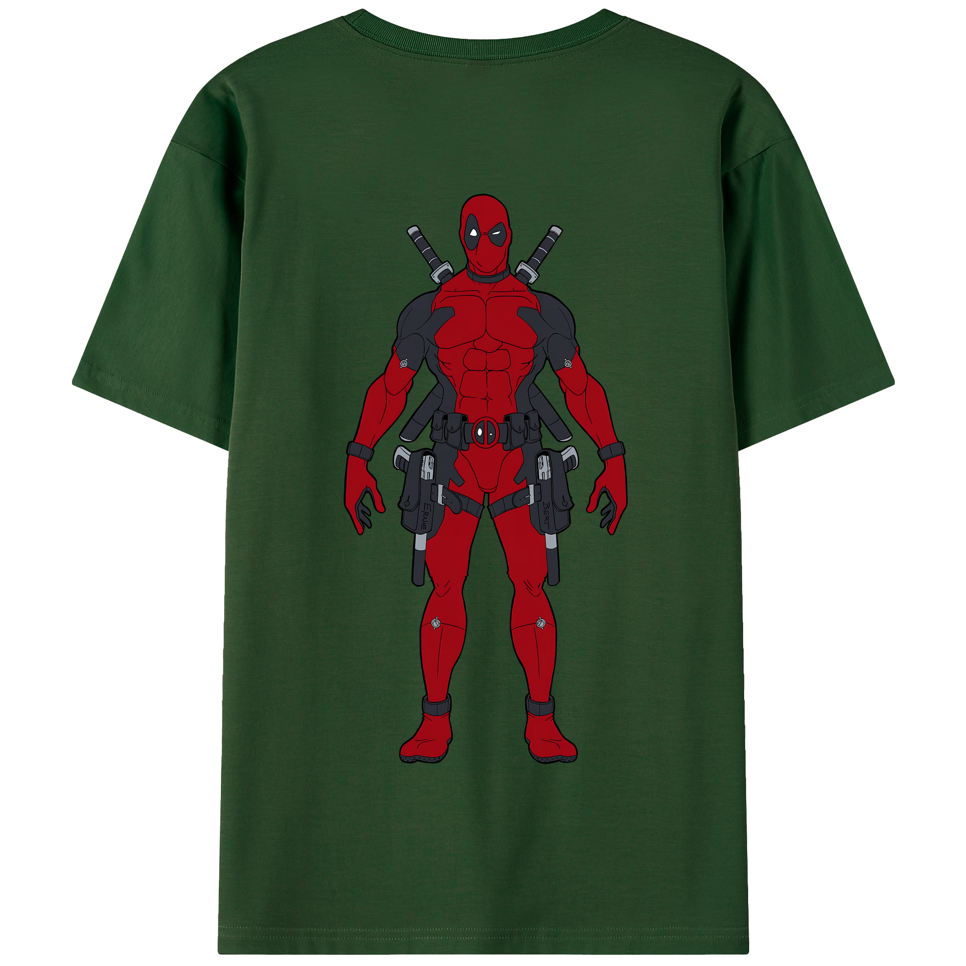 （画像用） Deadpool デッドプール 綿100％半袖Tシャツ（背面プリント）